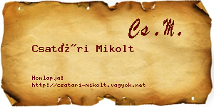 Csatári Mikolt névjegykártya